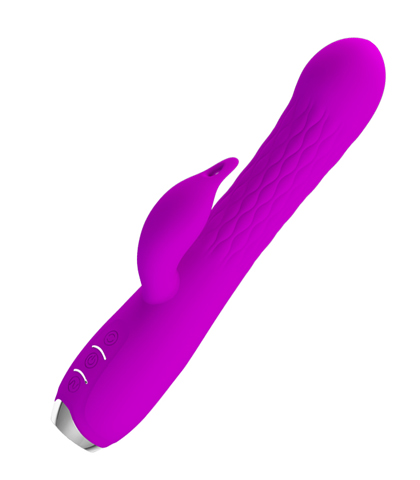 Rotirajuci vibrator sa dodatkom za klitoris